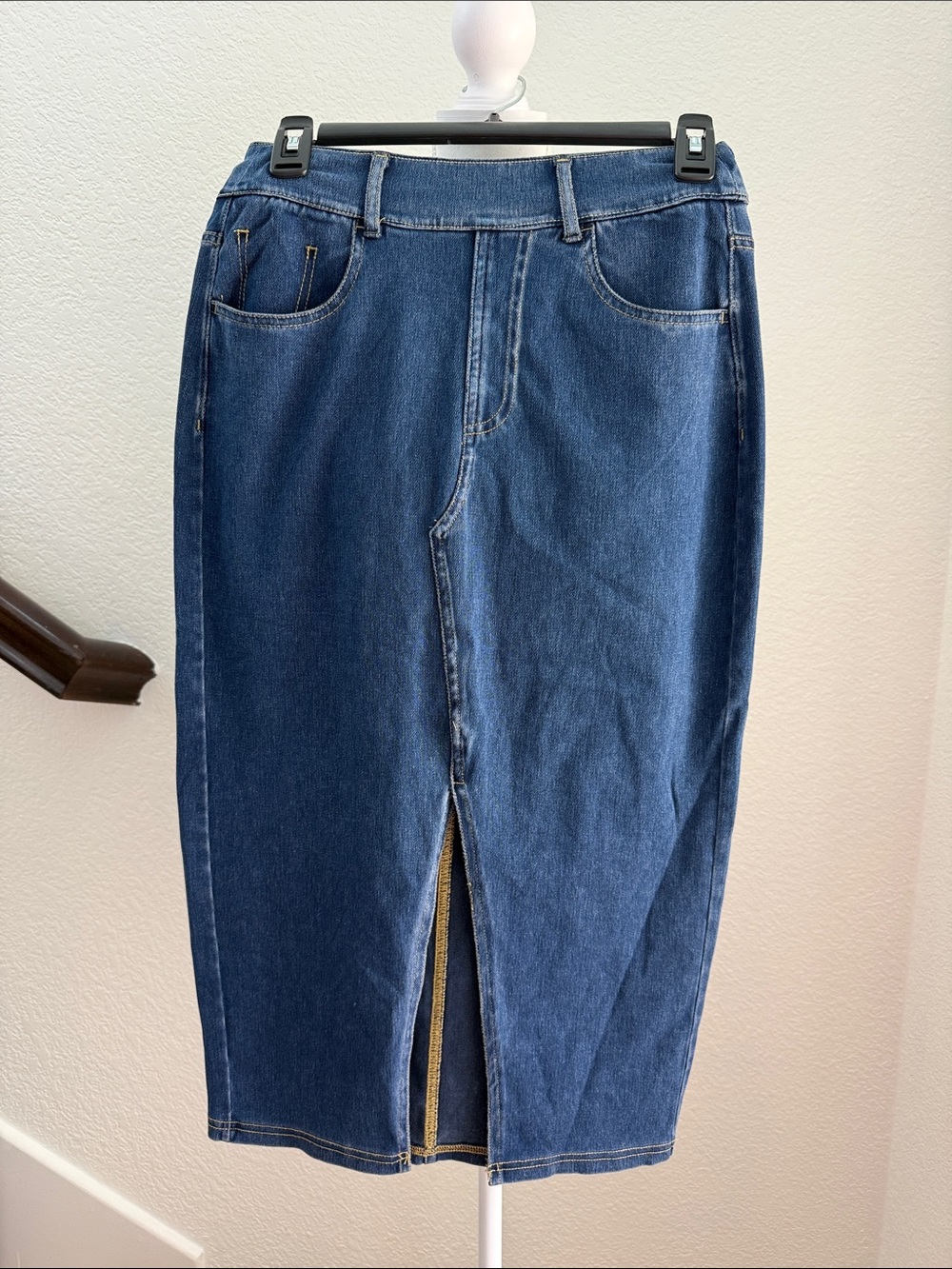 Halara Flex™ High Waisted Pockets Bodycon Washed Denim